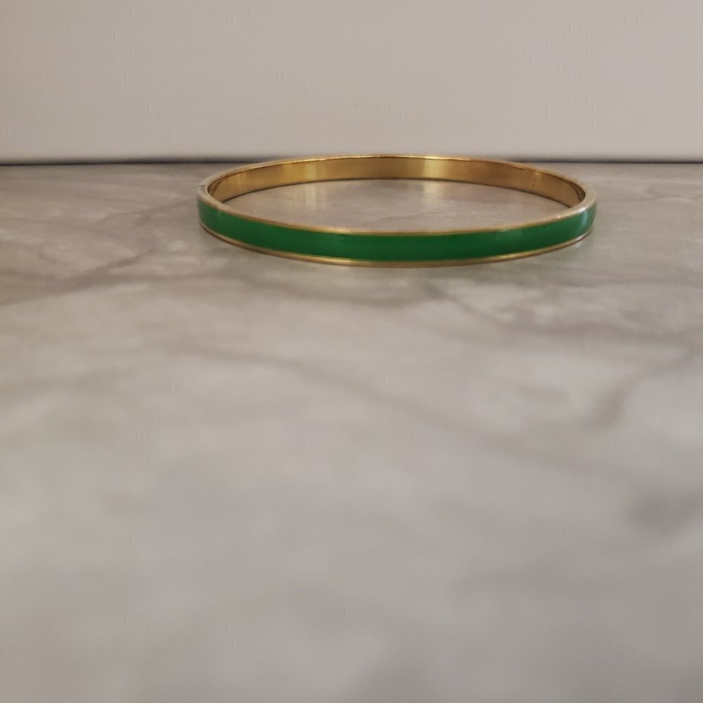 💚 Vintage Y2k 00s 2000's J. Crew Bright Spring Green Skinny Bangle 💚 - Picture 5 of 9